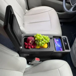 VEVOR Car Refrigerator, 12 Volt Car Armrest Refrigerator Fridge, 8 L Single Zone Portable Freezer, -4℉-68℉ Adjustable Range, 12/24V DC and 100-240V AC Compressor Cooler for Outdoor, Camping