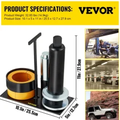 VEVOR Carrier & Pinion Bearing Puller, Compatible with Dana 30,40,50,60,70, 80, Ford 10.25" Bearings, Pinion Puller Tool with 3 Clamshells, 45# Steel Clamshell Bearing Puller for Auto Repair