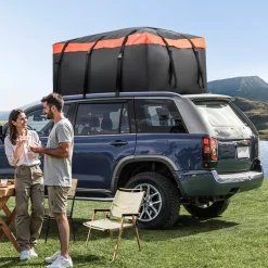 VEVOR Car Rooftop Cargo Carrier Bag, 23 Cubic Feet Roof Cargo Carrier, Heavy Duty 840D PVC 100% Waterproof Car Roof Luggage Bag for All Vehicle with/without Rack- with Lock, Anti-Slip Mat, 6 Door Hook