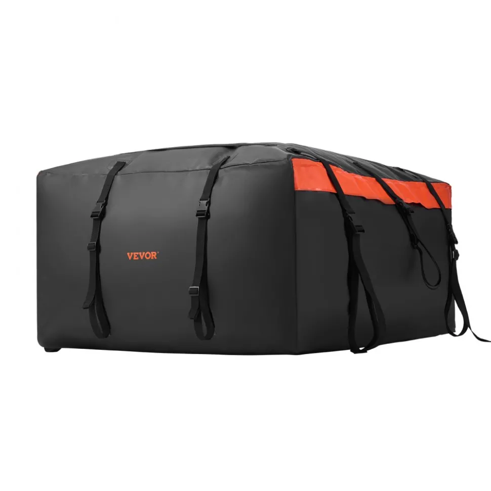 VEVOR Car Rooftop Cargo Carrier Bag, 23 Cubic Feet Roof Cargo Carrier, Heavy Duty 840D PVC 100% Waterproof Car Roof Luggage Bag for All Vehicle with/without Rack- with Lock, Anti-Slip Mat, 6 Door Hook