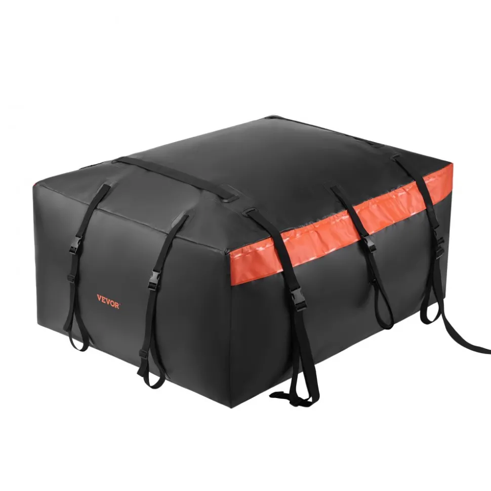 VEVOR Car Rooftop Cargo Carrier Bag, 23 Cubic Feet Roof Cargo Carrier, Heavy Duty 840D PVC 100% Waterproof Car Roof Luggage Bag for All Vehicle with/without Rack- with Lock, Anti-Slip Mat, 6 Door Hook