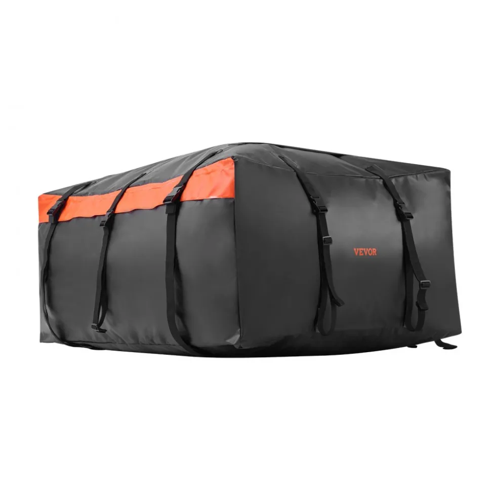 VEVOR Car Rooftop Cargo Carrier Bag, 23 Cubic Feet Roof Cargo Carrier, Heavy Duty 840D PVC 100% Waterproof Car Roof Luggage Bag for All Vehicle with/without Rack- with Lock, Anti-Slip Mat, 6 Door Hook