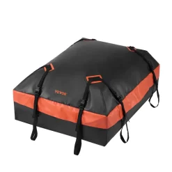 VEVOR Car Rooftop Cargo Carrier Bag, 21 Cubic Feet Car Roof Cargo Carrier, 100% Waterproof Heavy Duty 840D PVC Roof Luggage Bag for All Vehicle with/without Rack- with Lock, Non-Slip Mat, 6 Door Hooks
