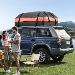 VEVOR Car Rooftop Cargo Carrier Bag, 21 Cubic Feet Car Roof Cargo Carrier, 100% Waterproof Heavy Duty 840D PVC Roof Luggage Bag for All Vehicle with/without Rack- with Lock, Non-Slip Mat, 6 Door Hooks
