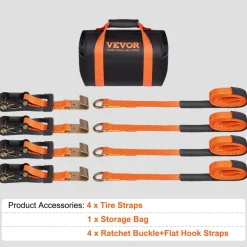 VEVOR Car Tie Down Straps Kit, Lasso Style 2