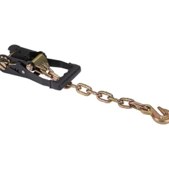 VEVOR Car Tie Down with Chain Anchors, Lasso Style 2"×120" Tire Straps, 5865 LBS Working Load, 11023 LBS Breaking Strength, with Heavy Duty Ratchets for Passenger Car, ATV, SUV, UTV, Truck, 4-Pack