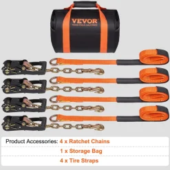 VEVOR Car Tie Down with Chain Anchors, Lasso Style 2