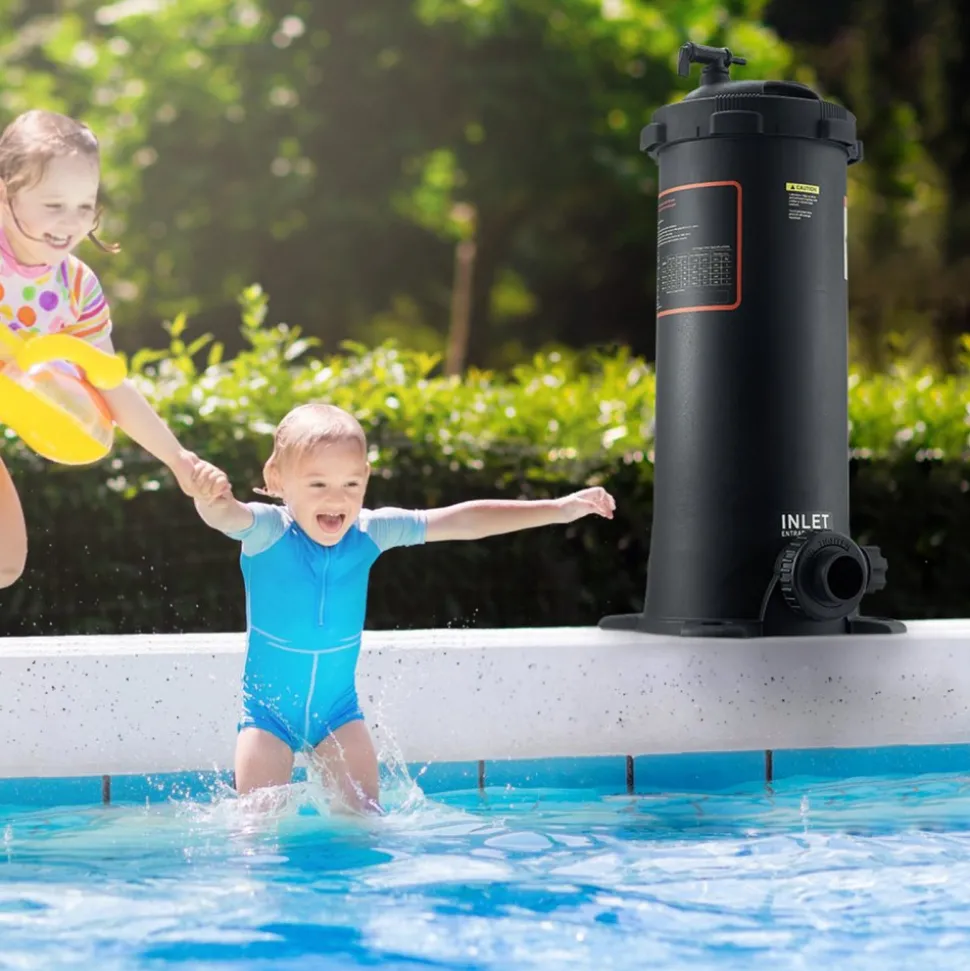 VEVOR Cartridge Pool Filter, 50Sq. Ft Filter Area Inground Pool Filter, Above Ground Swimming Pool Filtration Filter System with Upgrade Filter &Leak-proof Casing, for Hot Tubs, Spa, Inflatable Pool