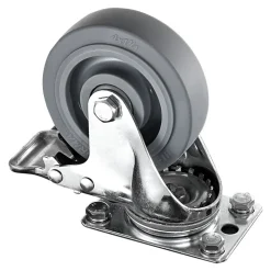 VEVOR Caster Wheels, 5 Inch Heavy Duty Casters, Compatible with VEVOR Insulated Food Pan Carrier, Set of 4 (2 Swivel with Brake, 2 Rigid)