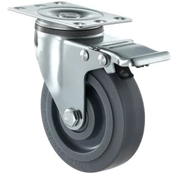 VEVOR Caster Wheels, 5 Inch Heavy Duty Casters, Compatible with VEVOR Insulated Food Pan Carrier, Set of 4 (2 Swivel with Brake, 2 Rigid)