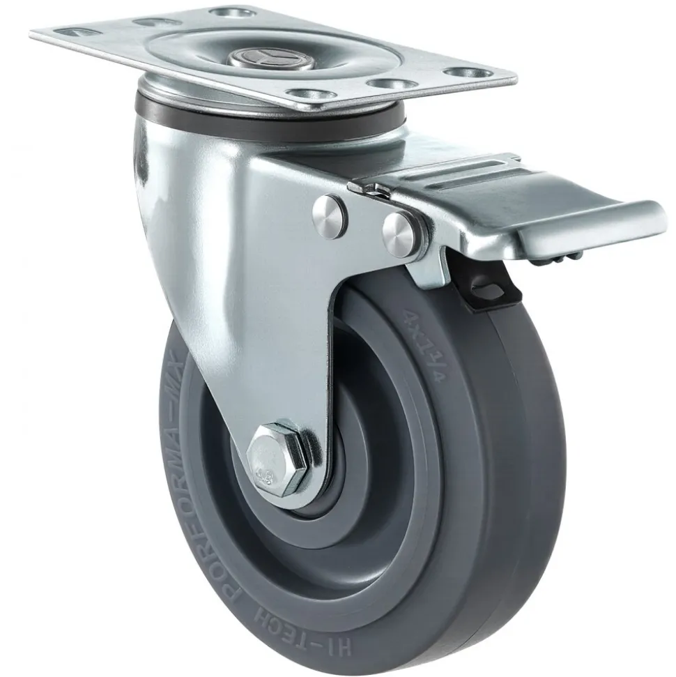 VEVOR Caster Wheels, 5 Inch Heavy Duty Casters, Compatible with VEVOR Insulated Food Pan Carrier, Set of 4 (2 Swivel with Brake, 2 Rigid)