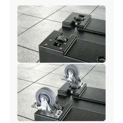 VEVOR Caster Wheels, 5 Inch Heavy Duty Casters, Compatible with VEVOR Insulated Food Pan Carrier, Set of 4 (2 Swivel with Brake, 2 Rigid)