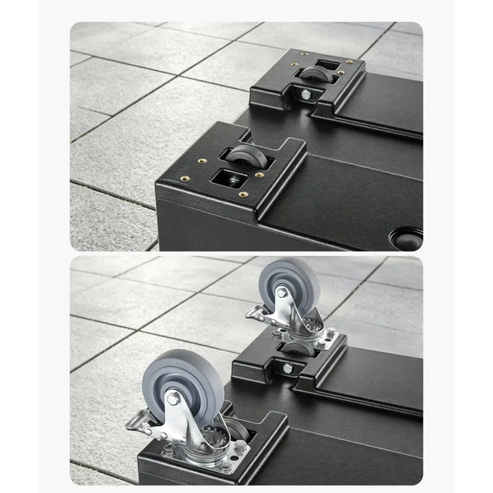 VEVOR Caster Wheels, 5 Inch Heavy Duty Casters, Compatible with VEVOR Insulated Food Pan Carrier, Set of 4 (2 Swivel with Brake, 2 Rigid)
