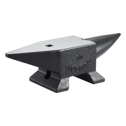 VEVOR Cast Iron Anvil, 22 Lbs/10kg Single Horn Anvil, with Large Countertop and Stable Base, High Hardness Rugged Round Horn Anvil Blacksmith, for Shaping, Bending