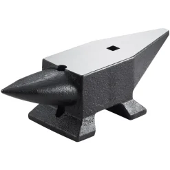 VEVOR Cast Iron Anvil, 22 Lbs/10kg Single Horn Anvil, with Large Countertop and Stable Base, High Hardness Rugged Round Horn Anvil Blacksmith, for Shaping, Bending