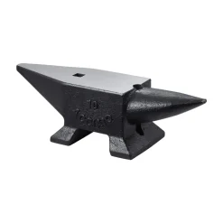 VEVOR Cast Iron Anvil, 22 Lbs/10kg Single Horn Anvil, with Large Countertop and Stable Base, High Hardness Rugged Round Horn Anvil Blacksmith, for Shaping, Bending