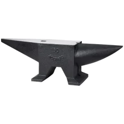 VEVOR Cast Iron Anvil, 105 Lbs Single Horn Anvil with Large Countertop and Stable Base, High Hardness Rugged Round Horn Anvil Blacksmith, for Bending, Shaping