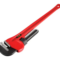VEVOR 51" Cast Iron Handle Heavy-Duty Hook Jaw Straight Pipe Wrench