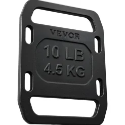 VEVOR Cast Iron Ruck Weights for Backpack, 10LB Pair Ruck Plate, Weight Plate with Smooth Handle, Textured Finish for Rucking, Hiking, Swings, Strength Training, Weightlifting, Fitness Workout