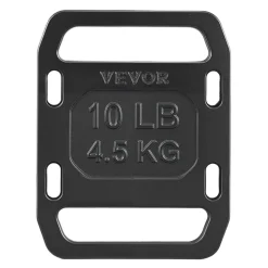 VEVOR Cast Iron Ruck Weights for Backpack, 10LB Pair Ruck Plate, Weight Plate with Smooth Handle, Textured Finish for Rucking, Hiking, Swings, Strength Training, Weightlifting, Fitness Workout