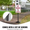 VEVOR Cast Iron Sign Post, 4 ft Portable Heavy Duty Steel Post Sign Holder with Hard Plastic Base & Wheels, U-Channel Sign Stand for Garden, Courtyard, Farm or Traffic Intersection, Black