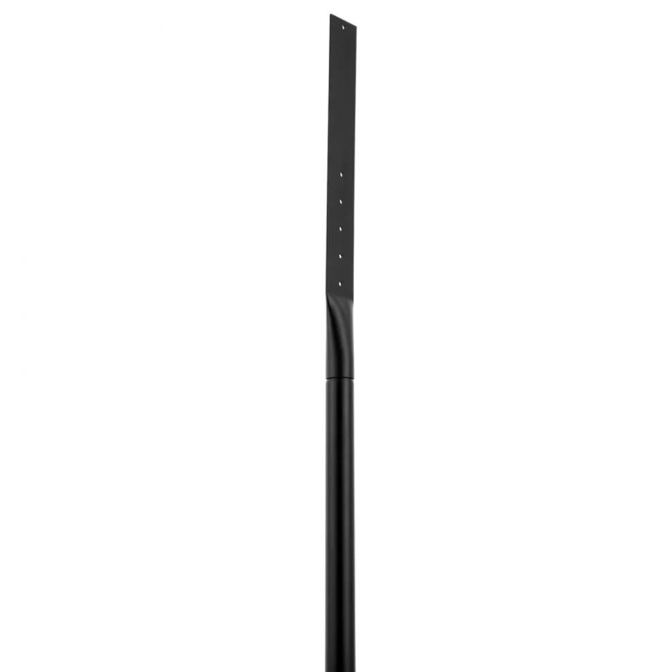 VEVOR Cast Iron Sign Post, 4 ft Portable Heavy Duty Steel Post Sign Holder with Hard Plastic Base & Wheels, U-Channel Sign Stand for Garden, Courtyard, Farm or Traffic Intersection, Black