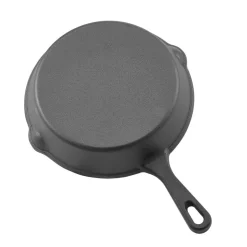 VEVOR Cast Iron Skillet, 3-Piece Frying Pan Set (6, 8, 10 in), Heavy-Duty Skillets with Heat-Resistant Handle, Pre-Seasoned Chef's Pan, Kitchen Cookware, for Oven, Gas, Electrical, Induction, Black