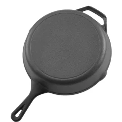 VEVOR Cast Iron Skillet, 4-Piece Frying Pan Set (6, 8, 10, 12 in), Skillets with Heat-Resistant Silicone Handle, Pre-Seasoned Chef's Pan, Kitchen Cookware, for Oven, Gas, Electrical, Induction, Black