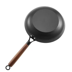 VEVOR Cast Iron Skillet, 3-Piece Frying Pan Set (8, 10, 12 in), Nonstick Skillets with Detachable Wood Handle, Pre-Seasoned Chef's Pan, Kitchen Cookware for Gas, Electrical, and Induction, Black