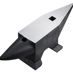 VEVOR Cast Steel Anvil, 132 Lbs(60kg) Single Horn Anvil with Large Countertop and Stable Base, High Hardness Rugged Round Horn Anvil Blacksmith, for Bending, Shaping