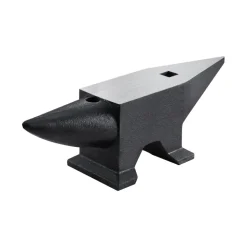 VEVOR Cast Steel Anvil, 132 Lbs(60kg) Single Horn Anvil with Large Countertop and Stable Base, High Hardness Rugged Round Horn Anvil Blacksmith, for Bending, Shaping