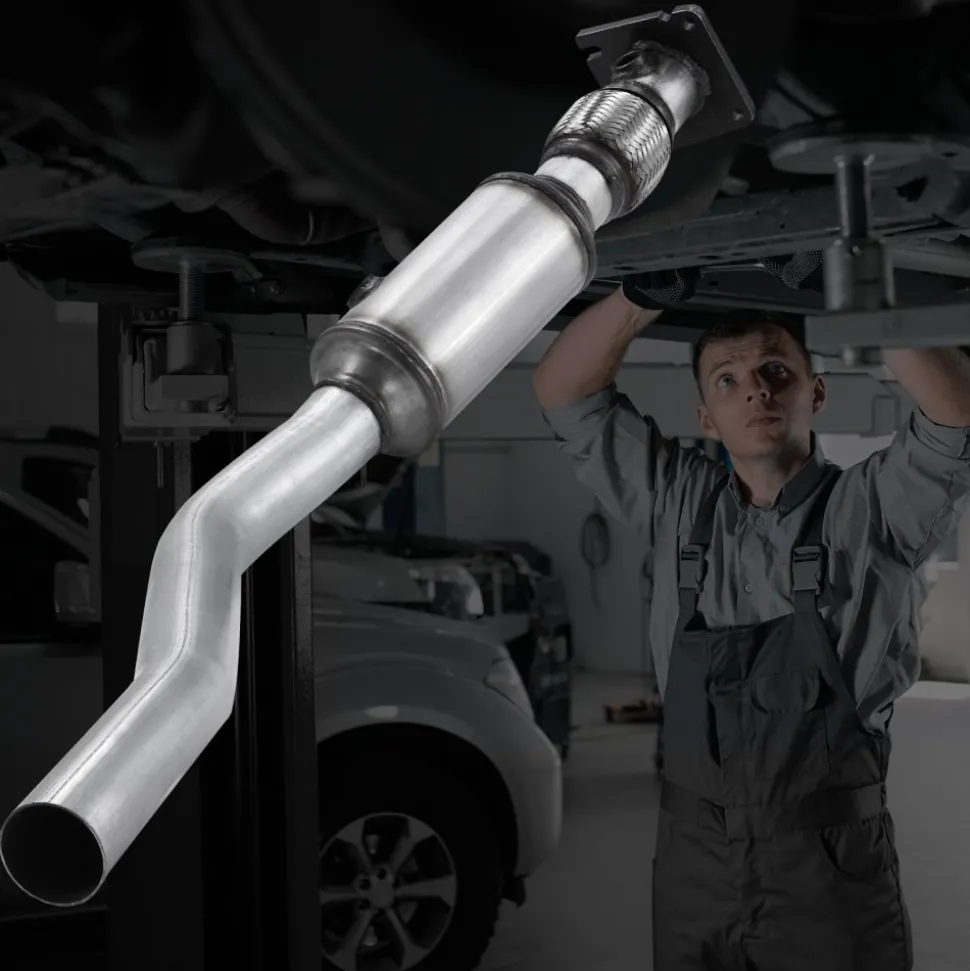 VEVOR Catalytic Converter, Compatible with Chrysler 200 Sebring/Dodge Avenger Caliber Journey /Jeep Compass Patriot, 2.4L L4, Front, Replacement OE 54735, Stainless Steel, for Exhaust Gas Purification