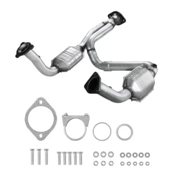 VEVOR Catalytic Converter, Compatible with Cadillac Escalade/Chevy Avalanche Silverado Suburban Tahoe/GMC Sierra Yukon, 4.3L V6, 4.8L/5.3L V8, Front, Left, Right, Replacement OE 15756278, 50366