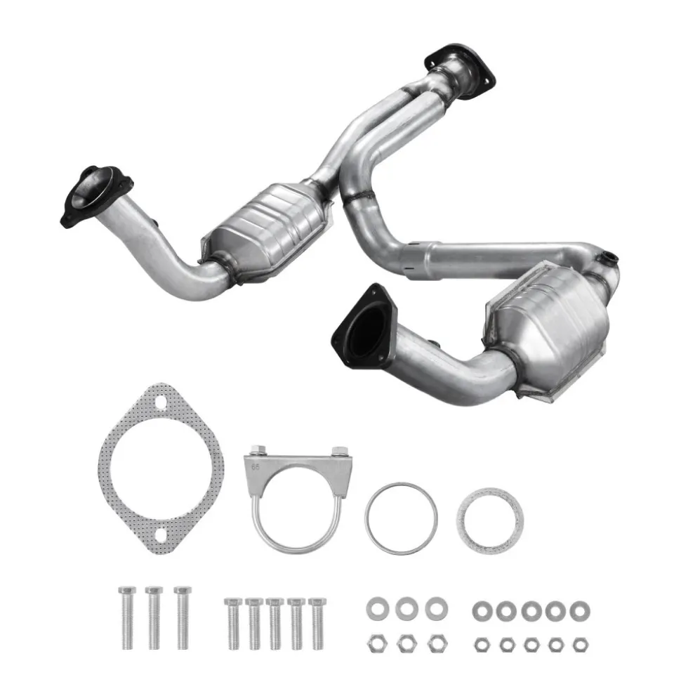 VEVOR Catalytic Converter, Compatible with Cadillac Escalade/Chevy Avalanche Silverado Suburban Tahoe/GMC Sierra Yukon, 4.3L V6, 4.8L/5.3L V8, Front, Left, Right, Replacement OE 15756278, 50366
