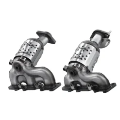 VEVOR Catalytic Converter, 2 Pack, Compatible with 2004-2006 Jeep Wrangler 4.0L L6, Front, Rear, Replacement OE 645174, Stainless Steel Material High Flow Converter, for Exhaust Gas Purification