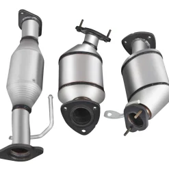 VEVOR Catalytic Converter, 3 Pcs Exhaust Pipe Stainless Steel High Flow Cat, for Chevrolet Traverse 09-17 3.6L V6/Buick Enclave 07-10/GMC Acadia 07-17/Saturn Outlook 3.6L 07-10 (EPA Compliant)
