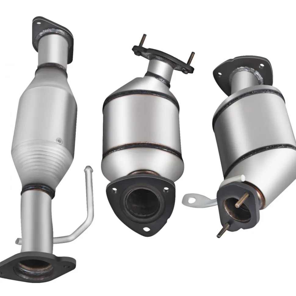 VEVOR Catalytic Converter, 3 Pcs Exhaust Pipe Stainless Steel High Flow Cat, for Chevrolet Traverse 09-17 3.6L V6/Buick Enclave 07-10/GMC Acadia 07-17/Saturn Outlook 3.6L 07-10 (EPA Compliant)