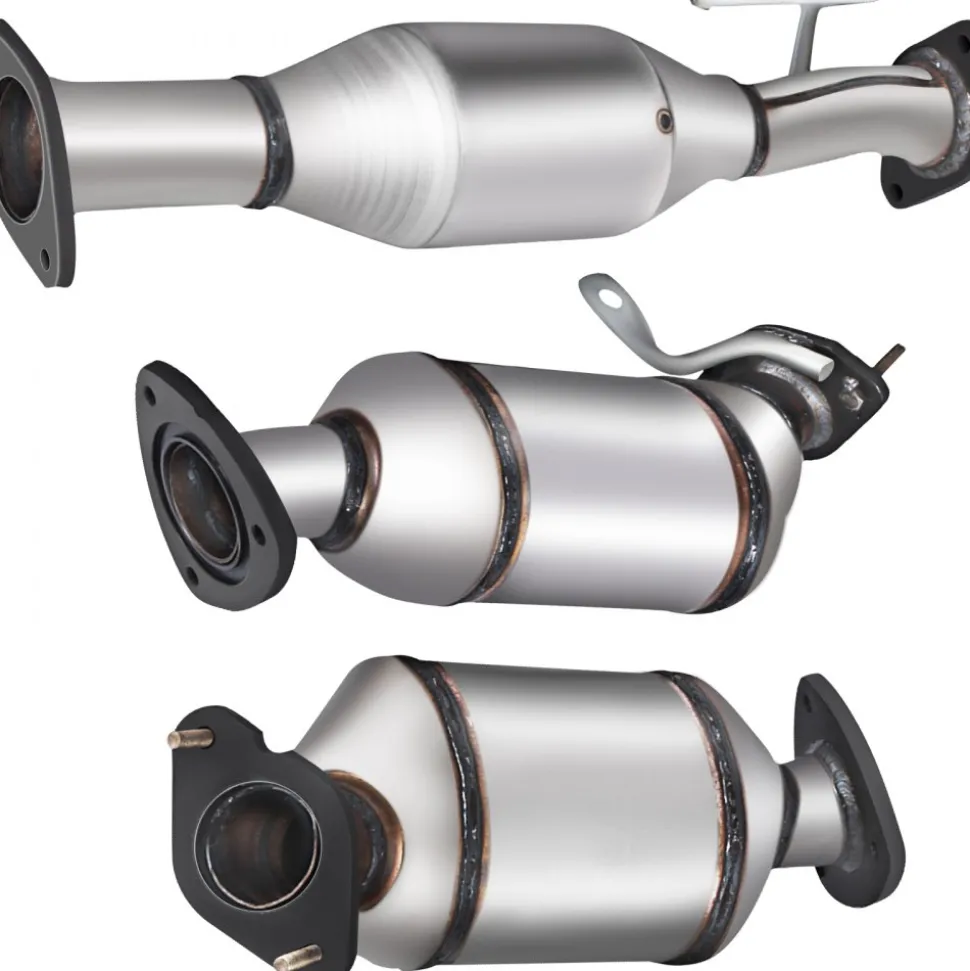VEVOR Catalytic Converter, 3 Pcs Exhaust Pipe Stainless Steel High Flow Cat, for Chevrolet Traverse 09-17 3.6L V6/Buick Enclave 07-10/GMC Acadia 07-17/Saturn Outlook 3.6L 07-10 (EPA Compliant)