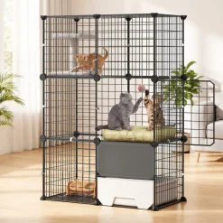 VEVOR Cat Cage 3-Tier 28