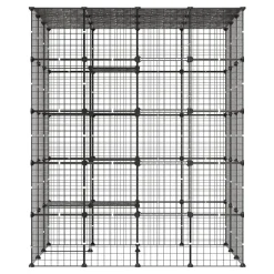 VEVOR Cat Cage 5-Tier 55"x40.98"x68.98" DIY Cat Playpen Indoor Enclosure, Detachable Metal Wire Kennel Crate with 5 Doors, Large Exercise Place Ideal for 2-3 Cats, Kittens and Small Animals, Black