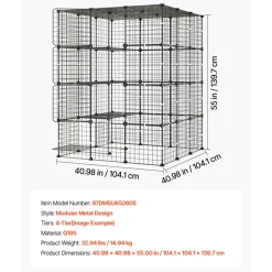 VEVOR Cat Cage 4-Tier 40.98