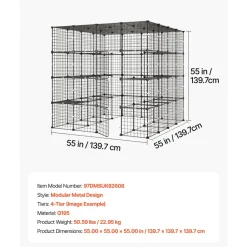 VEVOR Cat Cage 4-Tier 55