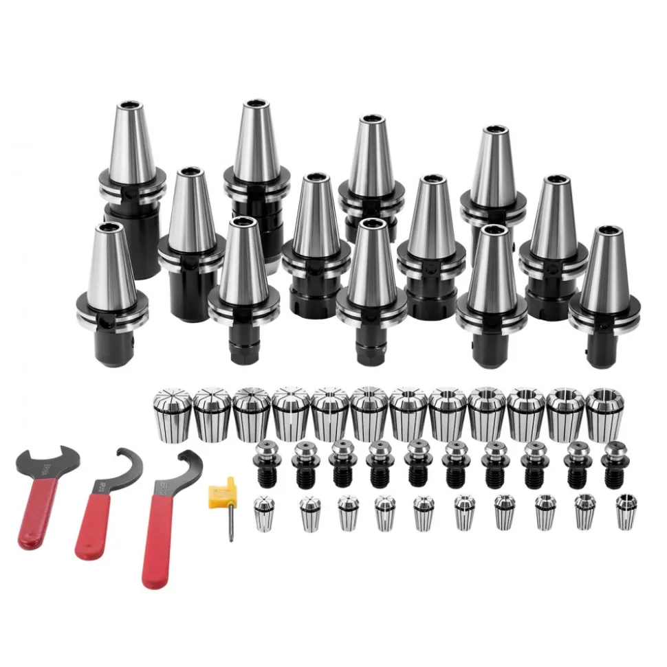 VEVOR CAT40 Collet Holder ER 16/32 Collet Set, 35 PCs, SLN FMB ER16/32 APU Tool Holders Spring Steel Collet Chucks with 10 Pull Studs and 3 Wrenches, for Milling Machine Drill Presses Boring Machine