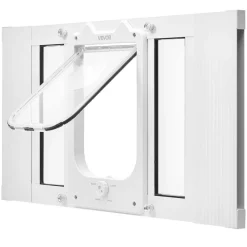 VEVOR Cat Door for Window, Adjustable to Fit Window Width 23