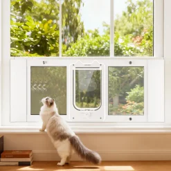 VEVOR Cat Door for Window, Adjustable to Fit Window Width 35