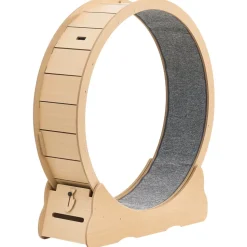 VEVOR Cat Exercise Wheel, 48 in Wooden Cat Running Wheel for Indoor Cats up to 28 lbs, Cats Treadmill with Carpeted Runway & Locking Mechanism, Quiet Roller Kitten Sport Toys for Pets Fitness & Health