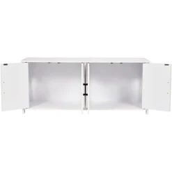 VEVOR Cat Litter Box Enclosure for 2 Cats, Litter Box Furniture Hidden with Double Rooms, Wooden Cat Box Cabinet Fit Most of Litter Box, 47.2