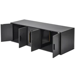 VEVOR Cat Litter Box Enclosure for 2 Cats, Litter Box Furniture Hidden with Double Rooms, Wooden Cat Box Cabinet Fit Most of Litter Box, 57.9