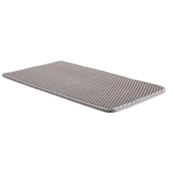 VEVOR Cat Litter Mat, 24 x 15 in, Double-Layer Litter Box Mat, Non-Slip & Urine-Proof Litter-Trapping Mats for Indoor Cats, Honeycomb Design, Soft on Paws, Washable Large Kitty Mats for Floor