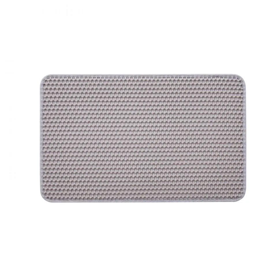 VEVOR Cat Litter Mat, 24 x 15 in, Double-Layer Litter Box Mat, Non-Slip & Urine-Proof Litter-Trapping Mats for Indoor Cats, Honeycomb Design, Soft on Paws, Washable Large Kitty Mats for Floor